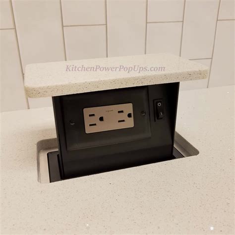 countertop electrical boxes|kitchen countertop power outlets.